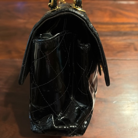 CHANEL Timeless Classique Double Flap Patent Leather Handbag - Picture 6 of 12